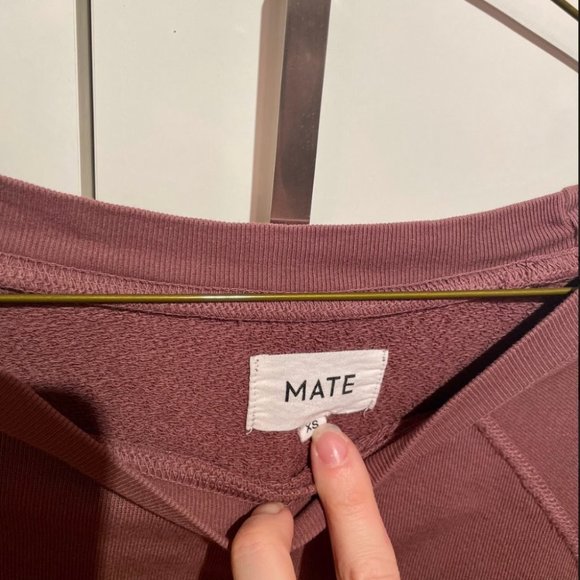 Mate The Label Organic Terry Raglan Sweatshirt Plum - Picture 5 of 8